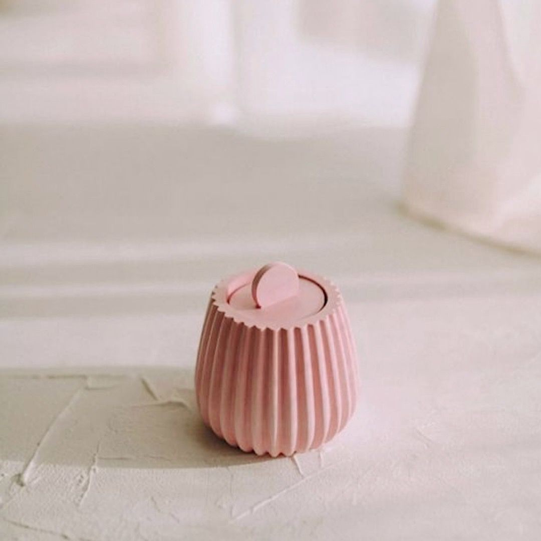Striped Ahşap Fitilli Soya Mum